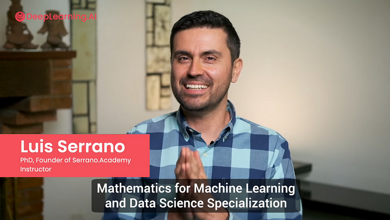 Mathematics and Data Science Specialization, Deeplearning.Ai